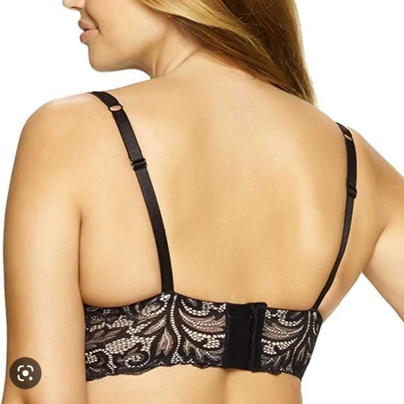 Paramour by Felina Sophia full figure balconette counter bra In Black Lace NWT - Picture 6 of 12
